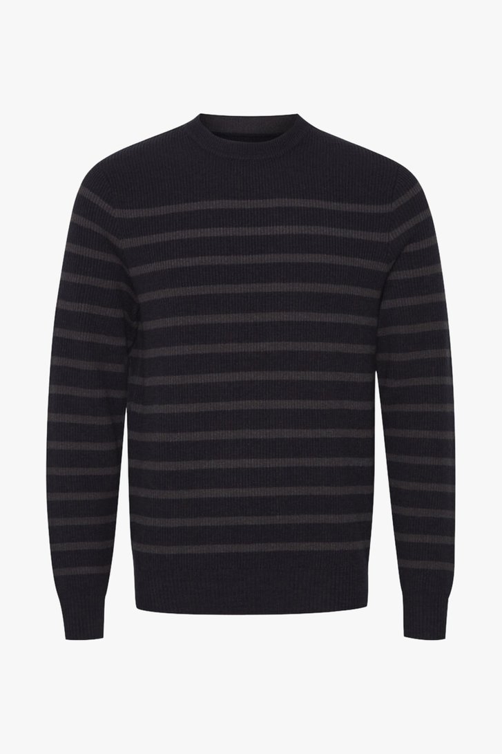 Pull à rayures bleu foncé de Casual Friday pour Hommes