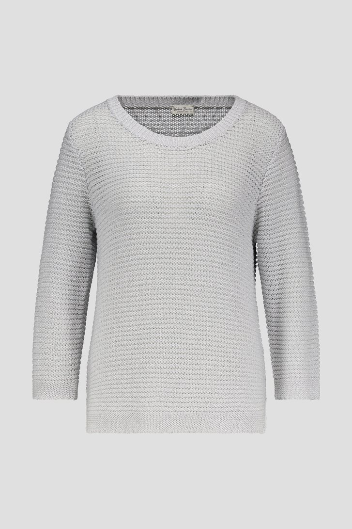 Pull argenté en tricot ajouré de Barbara Lebek pour Femmes