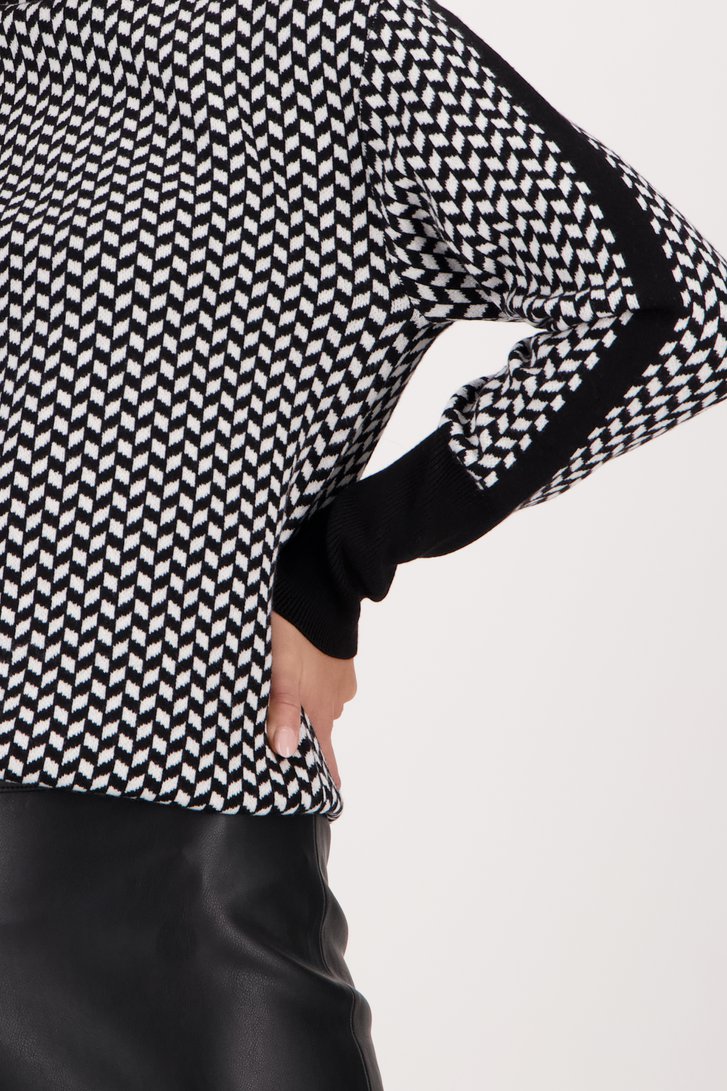 Pull avec motif noir et blanc de D'Auvry pour Femmes