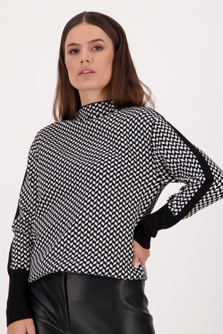 Pull avec motif noir et blanc de D'Auvry pour Femmes