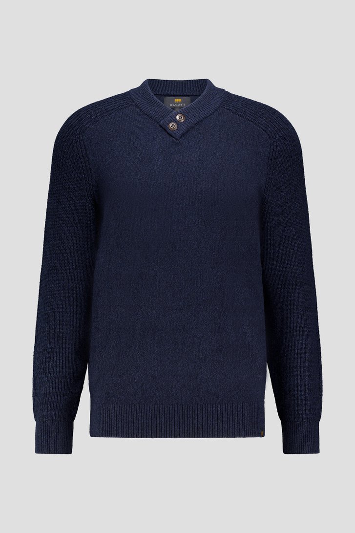 Photo produit 1 de Pull beige à col en V de Ravøtt pour Hommes