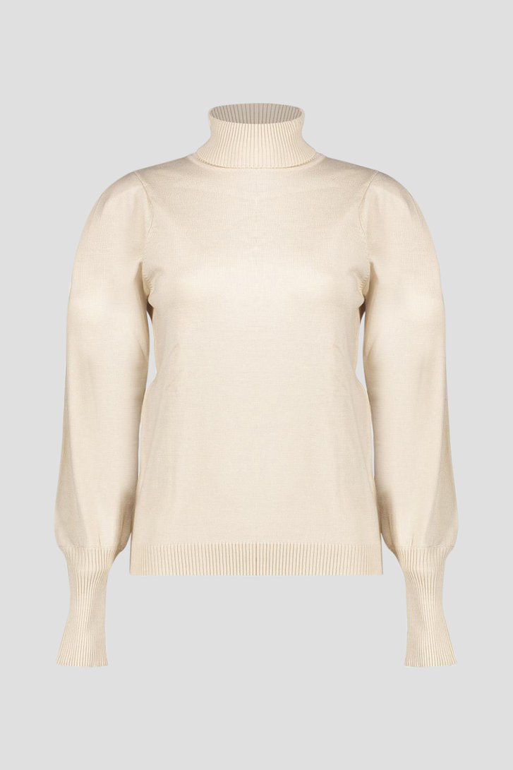 Photo produit 1 de Pull beige à col roulé de Geisha pour Femmes