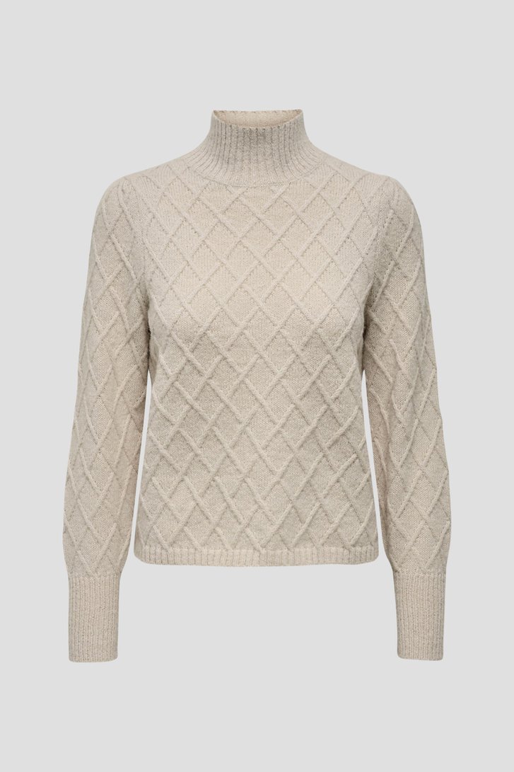 Pull beige à motif à carreaux de JDY pour Femmes