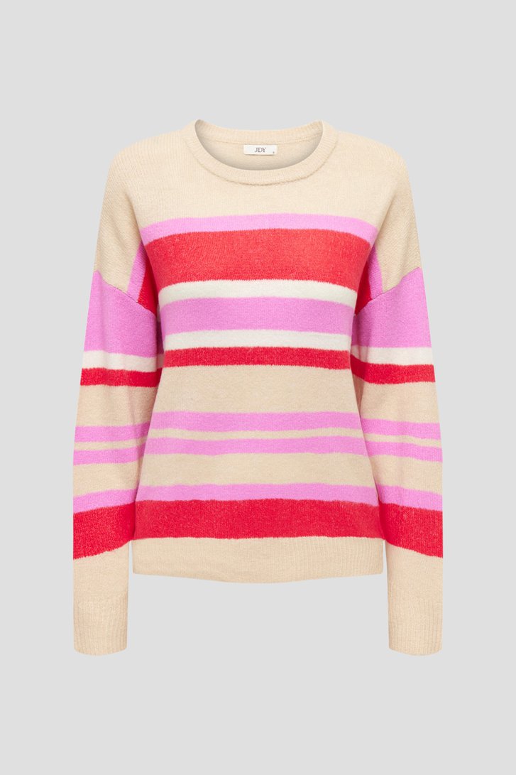 Pull beige à motifs rayés de JDY pour Femmes