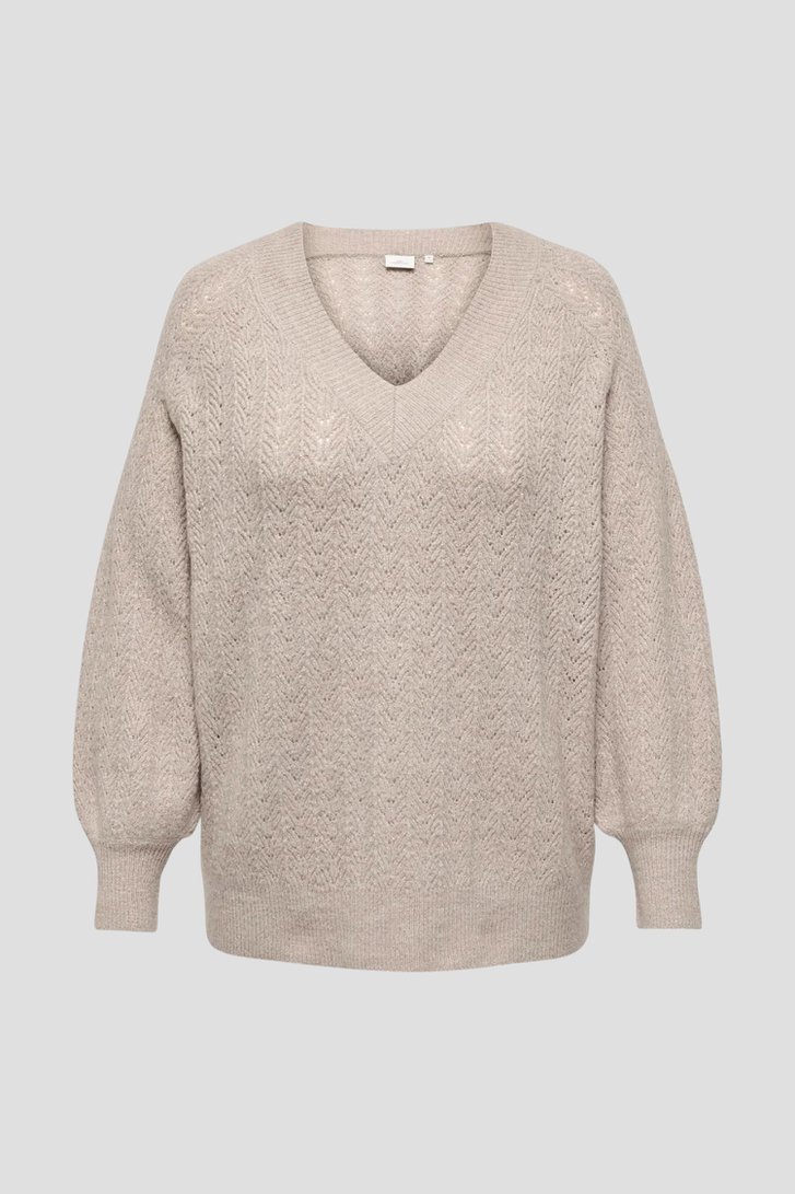 Photo produit 1 de Pull beige à paillettes de ONLY Carmakoma pour Femmes