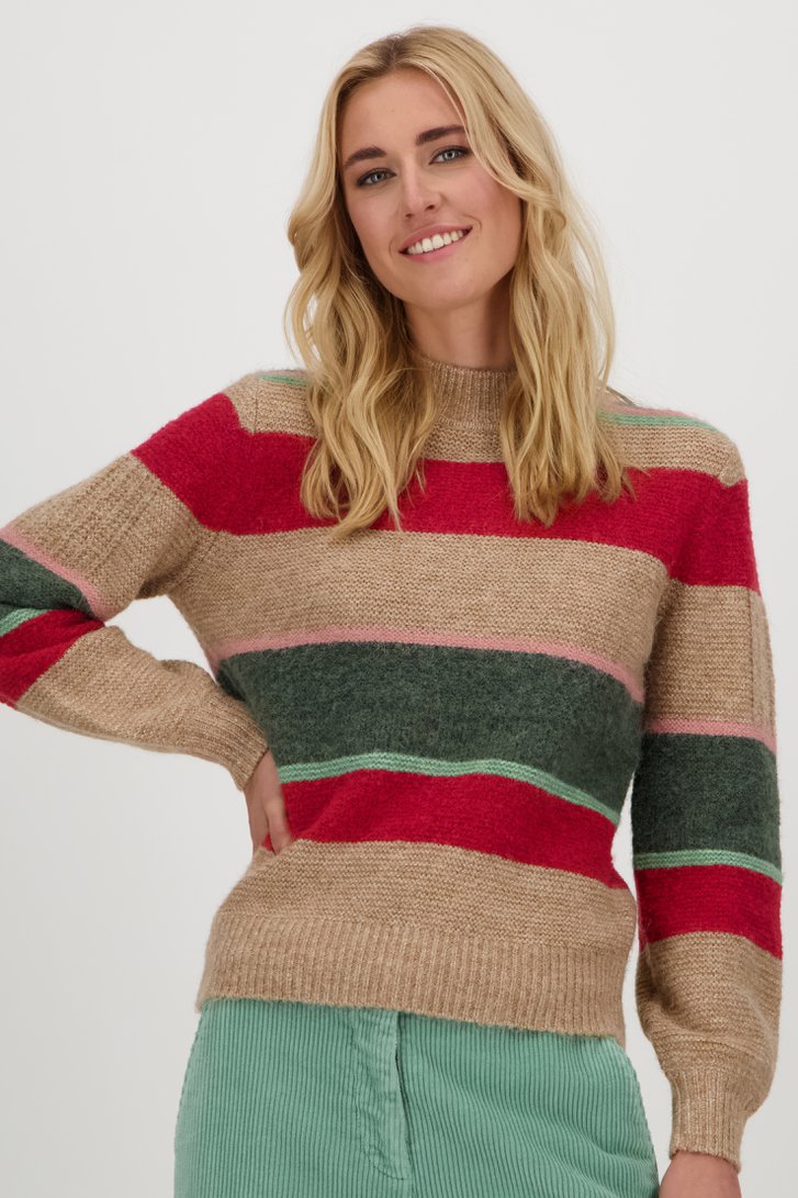 Pull beige à rayures	 de Libelle pour Femmes