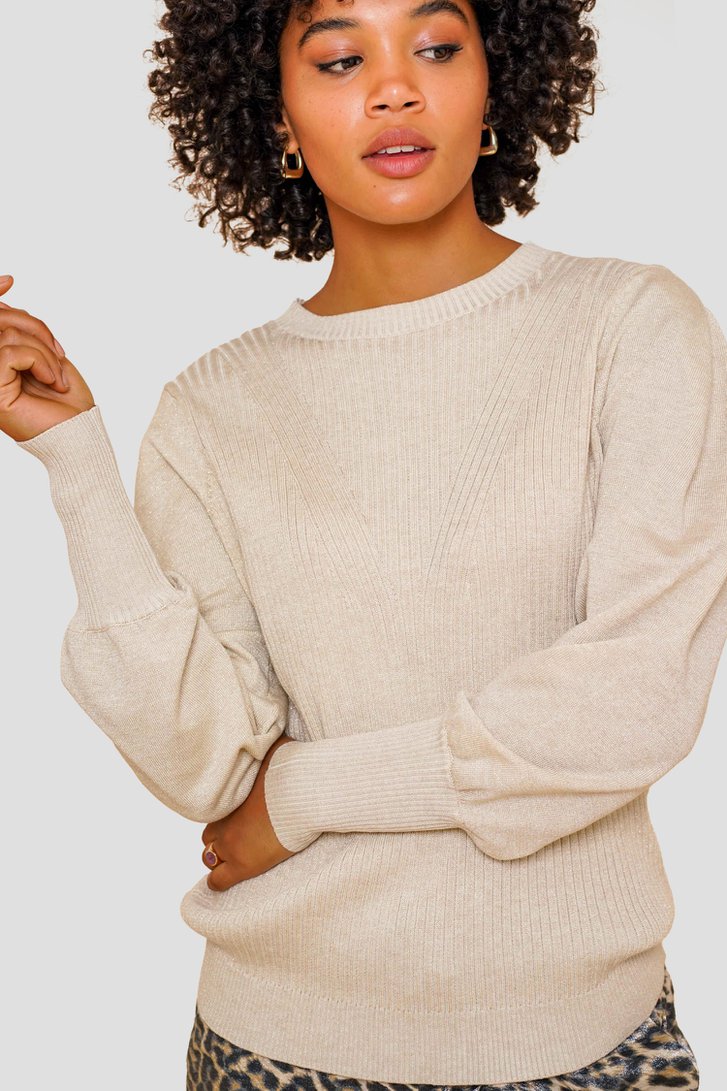 Pull beige à scintillants de Geisha pour Femmes