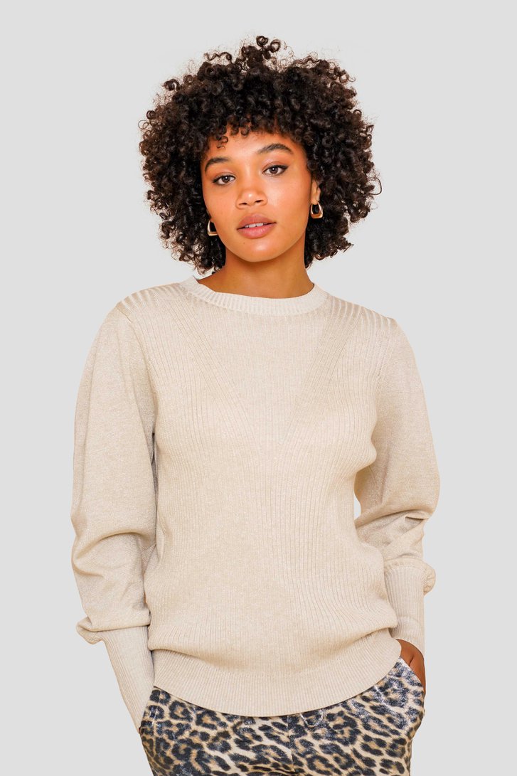 Pull beige à scintillants de Geisha pour Femmes