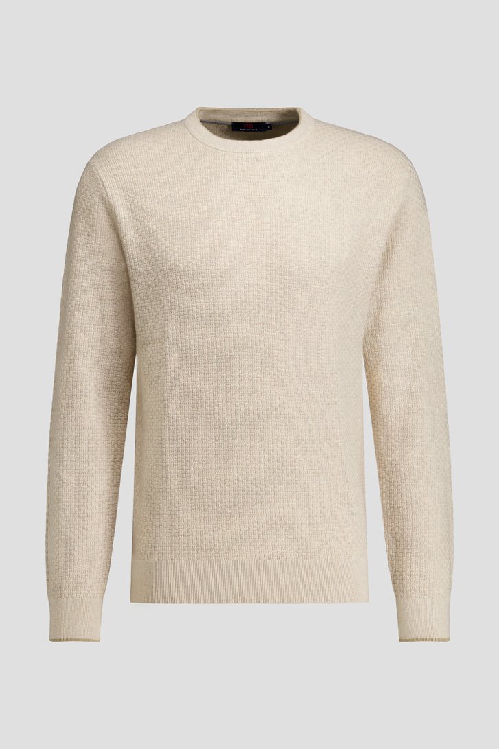 Photo produit 1 de Pull beige à structure rotin de Dansaert Blue pour Hommes