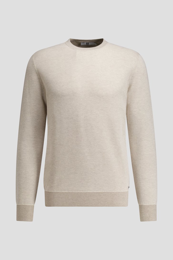 Photo produit 1 de Pull beige clair à col rond  de Upper East pour Hommes