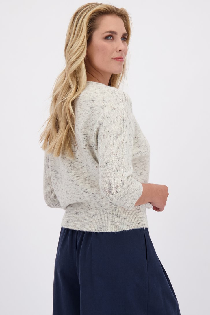 Le dos de Pull beige clair à manches chauve-souris de Libelle pour Femmes