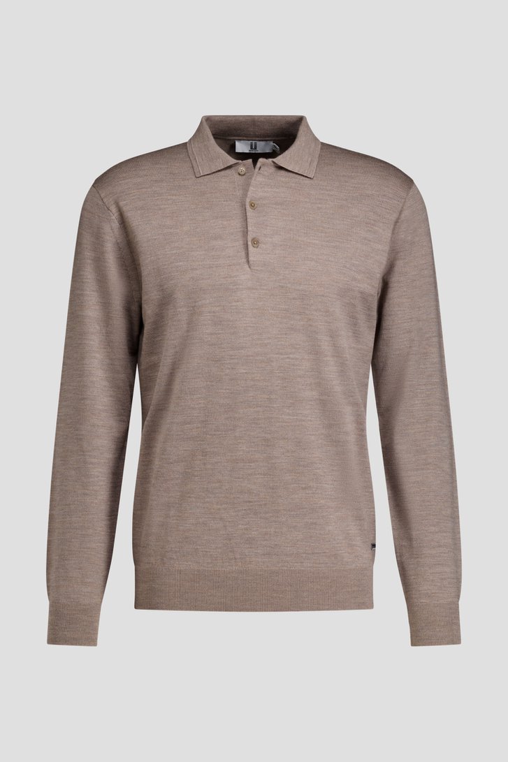 Photo produit 1 de Pull beige en laine mérinos de Upper East pour Hommes