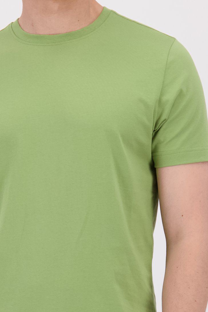 Détail de Pull beige finement tricoté à col rond de Dansaert Black pour Hommes