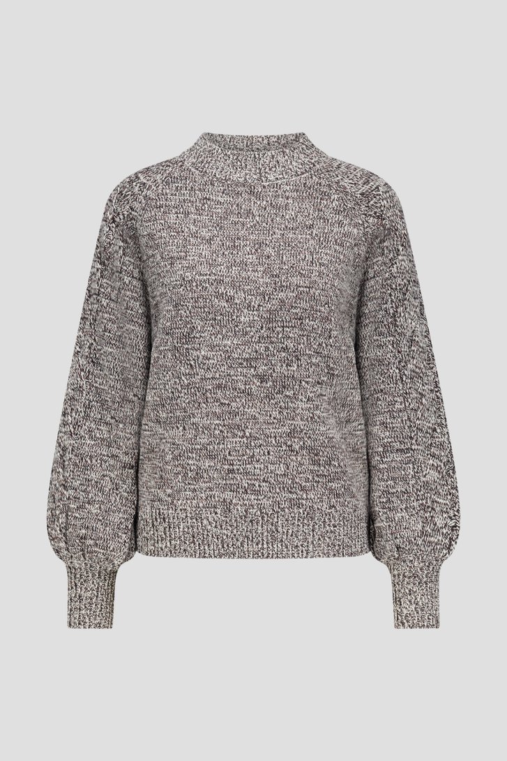 Photo produit 1 de Pull beige-marron à manches ballon de Louise pour Femmes