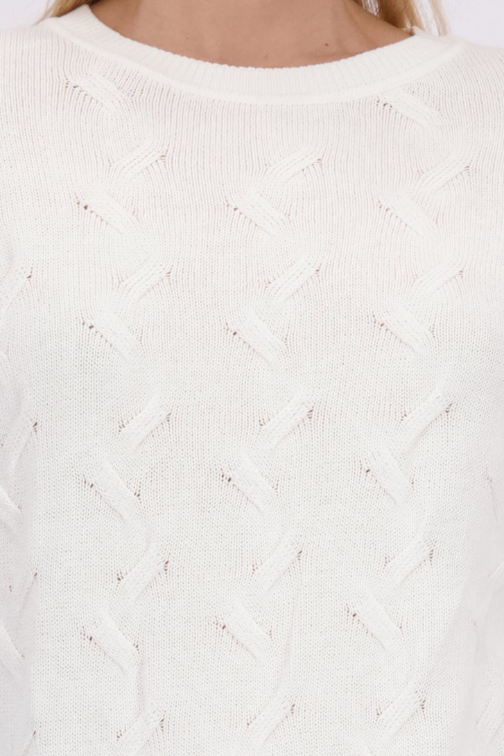 Détail de Pull blanc à manches 3/4 de Liberty Island pour Femmes