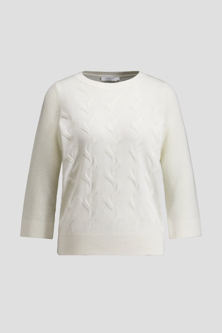 Photo produit 1 de Pull blanc à manches 3/4 de Liberty Island pour Femmes