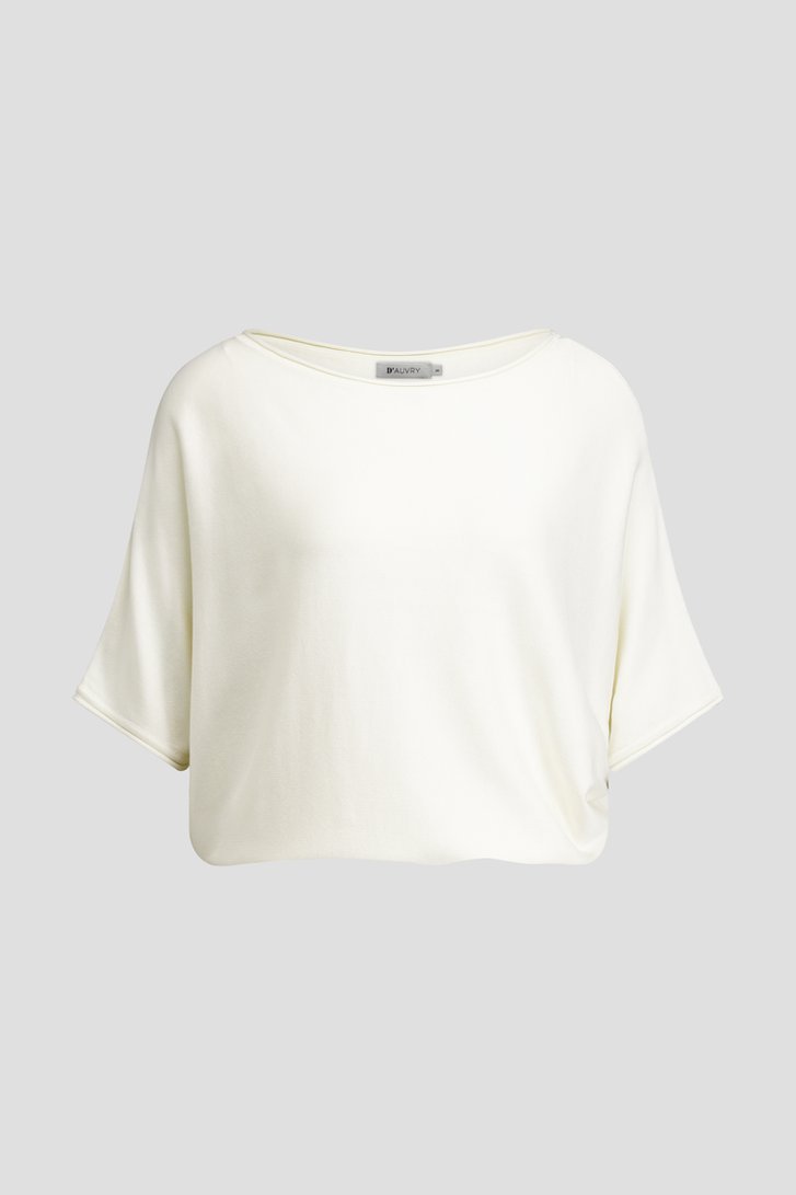 Photo produit 1 de Pull blanc à manches chauve-souris de D'Auvry pour Femmes