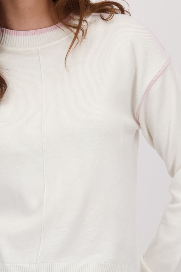 Détail de Pull blanc avec accents roses de JDY pour Femmes