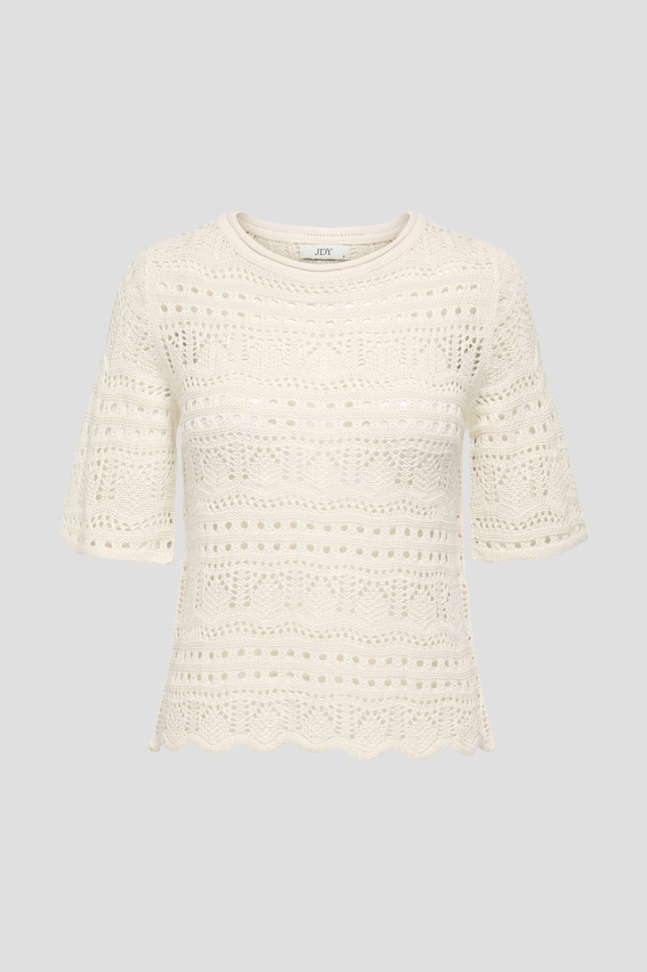 Photo produit 1 de Pull blanc en maille à manches courtes de JDY pour Femmes