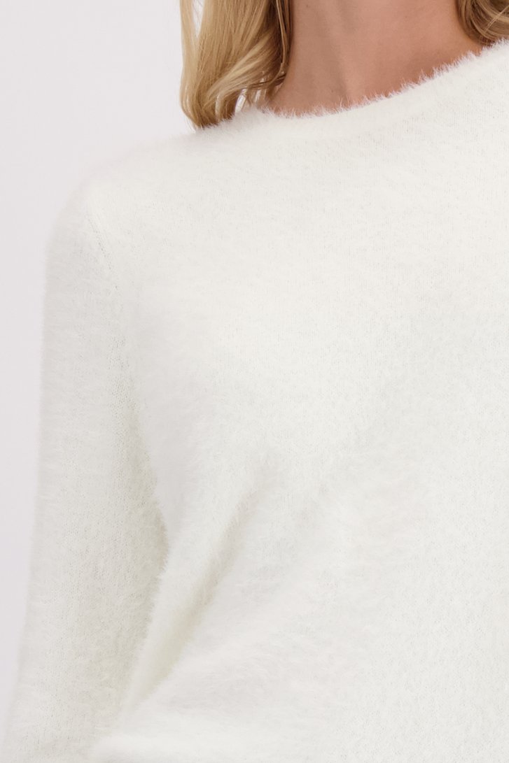 Détail de Pull blanc en tissu imitation fourrure de Liberty Island pour Femmes
