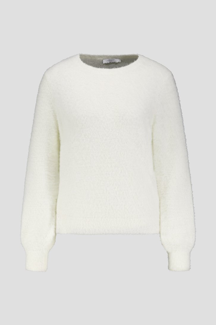Photo produit 1 de Pull blanc en tissu imitation fourrure de Liberty Island pour Femmes