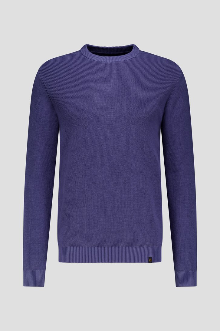 Photo produit 1 de Pull bleu à col rond de Ravøtt pour Hommes