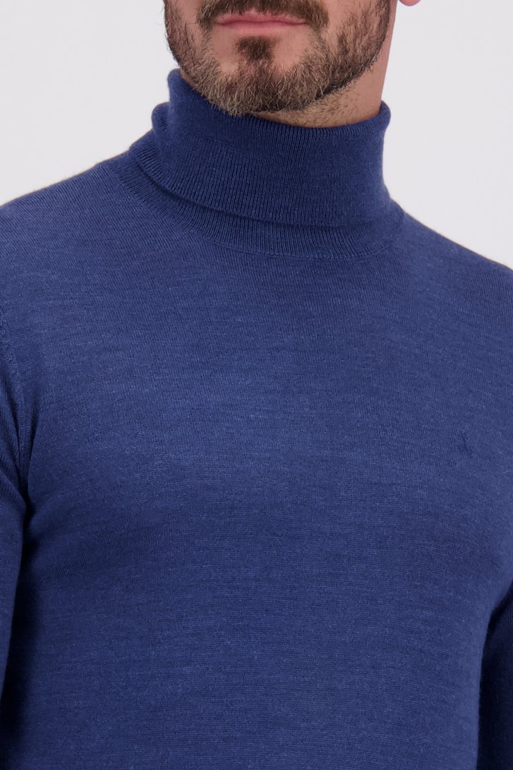 Détail de Pull bleu à col roulé de Dansaert Black pour Hommes