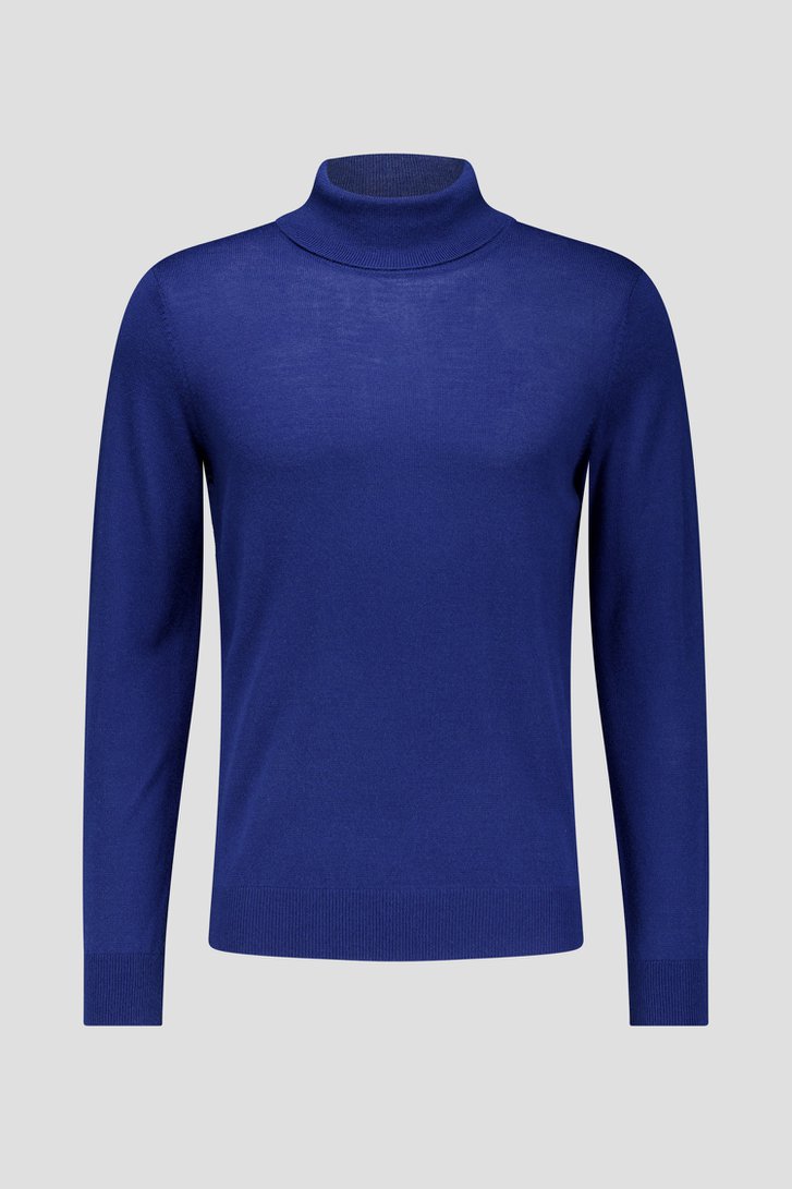 Photo produit 1 de Pull bleu à col roulé de Dansaert Black pour Hommes