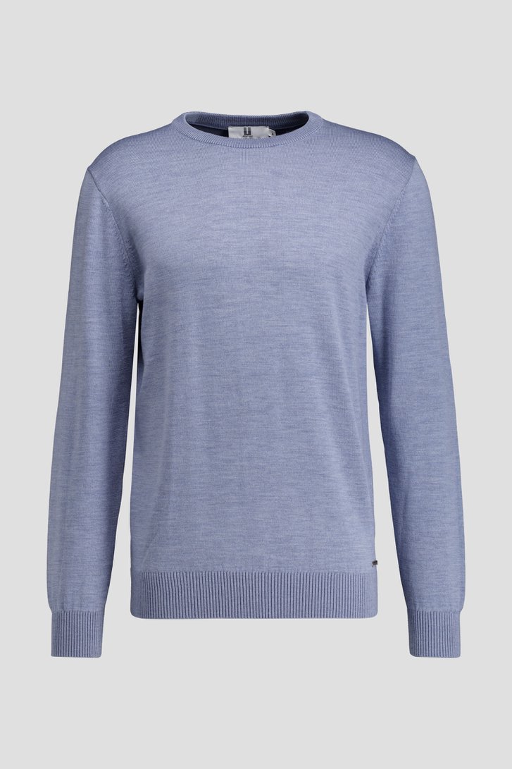 Photo produit 1 de Pull bleu à manches longues et col rond de Upper East pour Hommes