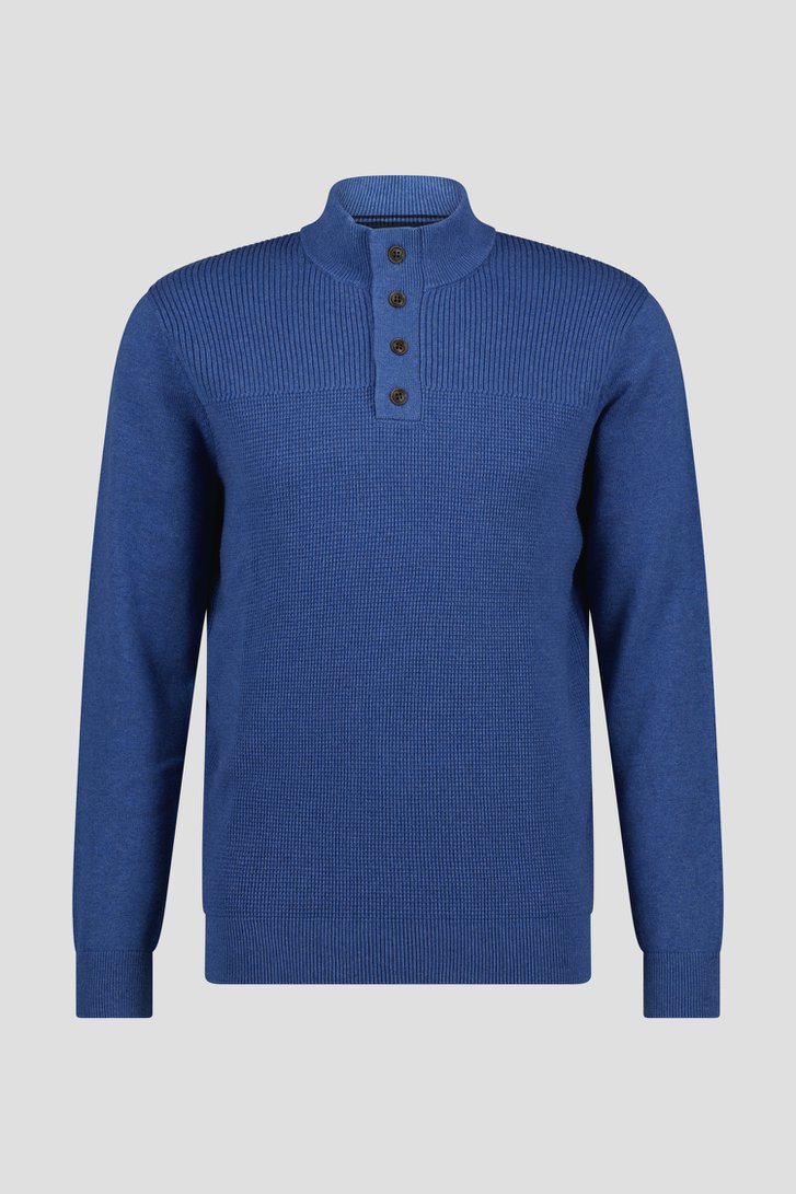 Pull bleu avec boutons de Dansaert Blue pour Hommes