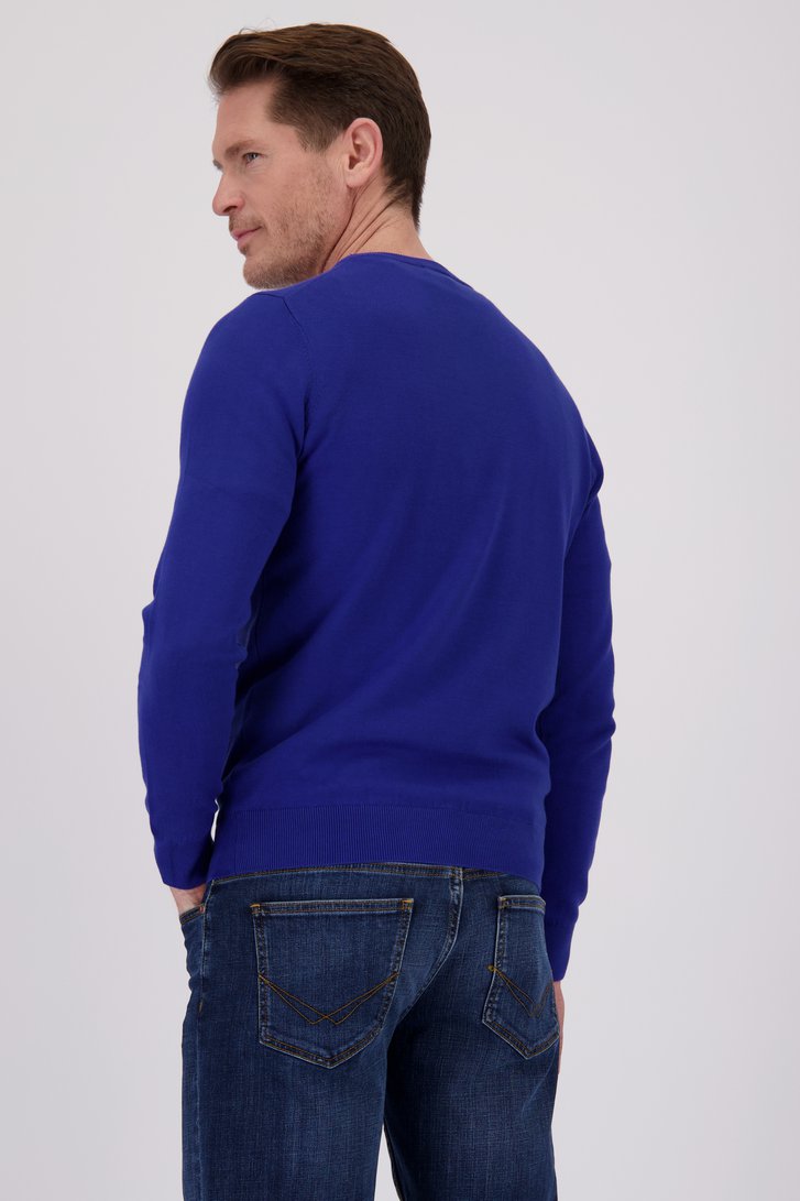 Pull bleu avec col rond de Dansaert Blue pour Hommes
