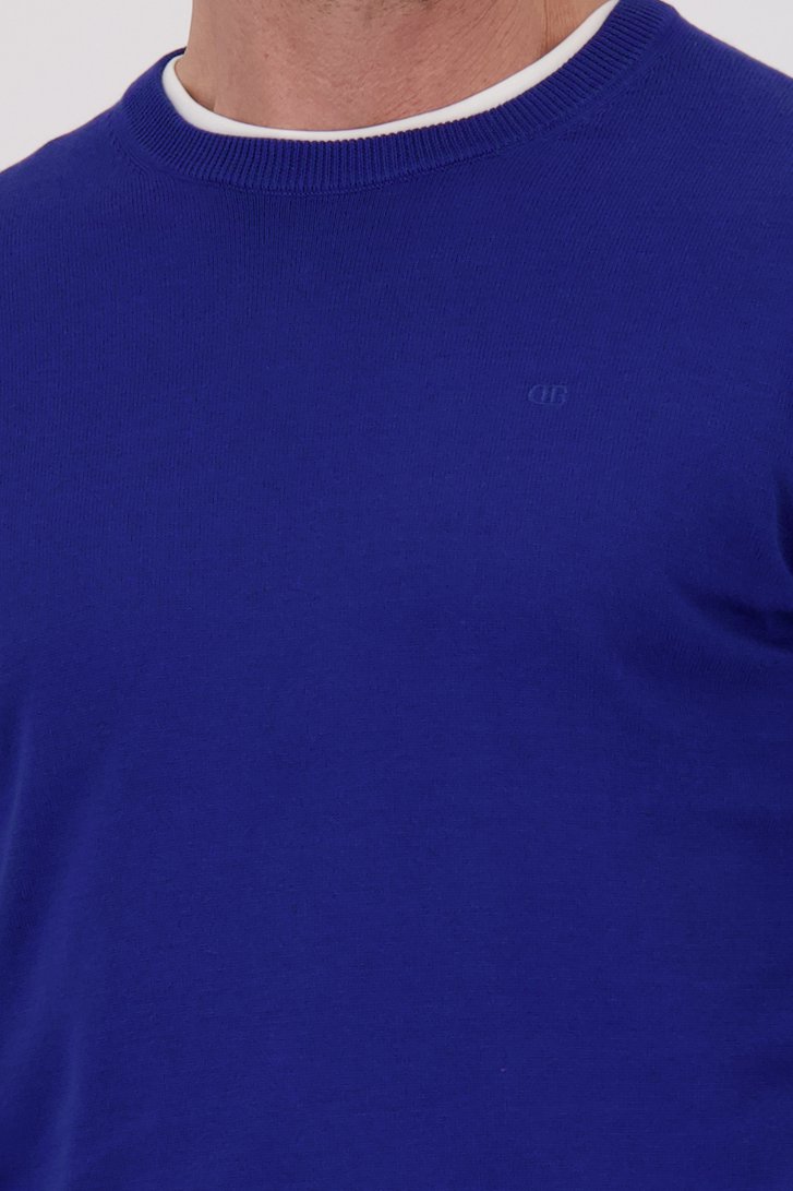 Pull bleu avec col rond de Dansaert Blue pour Hommes