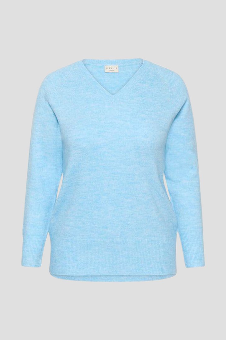 Photo produit 1 de Pull bleu chiné de Kaffe Curve pour Femmes