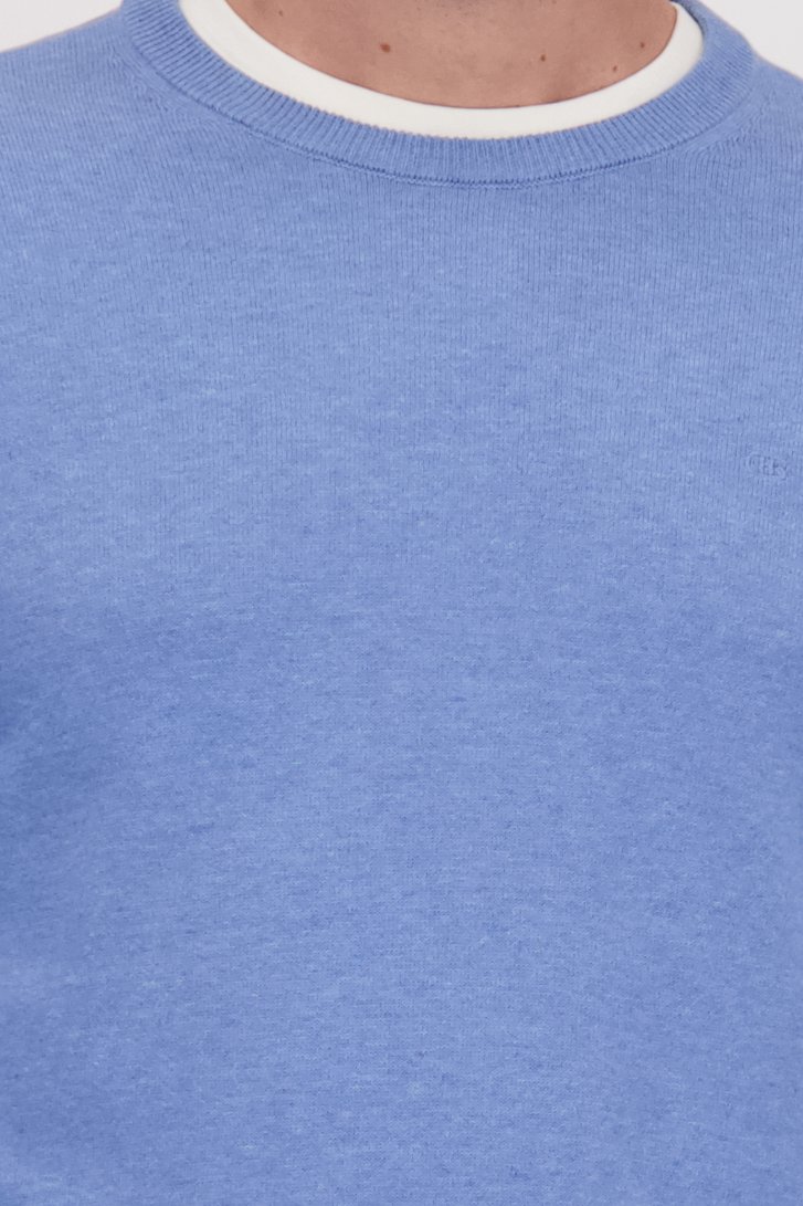 Pull bleu clair à col rond de Dansaert Blue pour Hommes