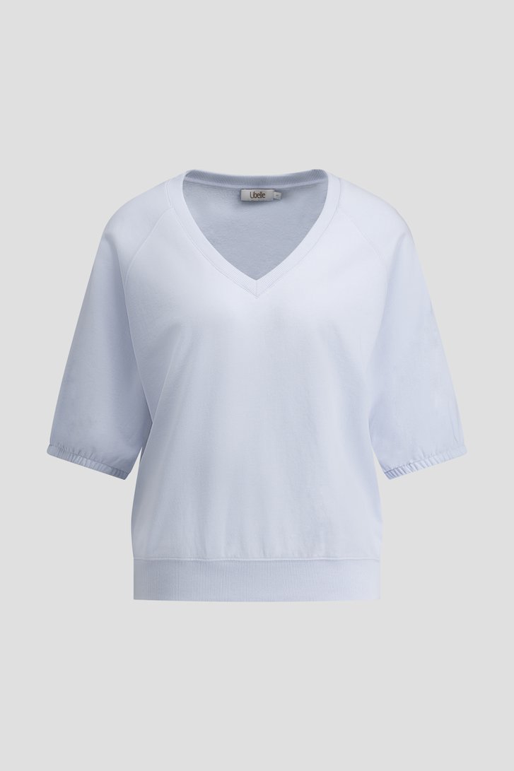 Photo produit 1 de Pull bleu clair à manches courtes de Libelle pour Femmes