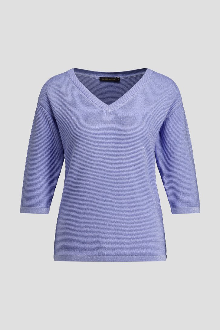 Photo produit 1 de Pull bleu clair à paillettes de Claude Arielle pour Femmes