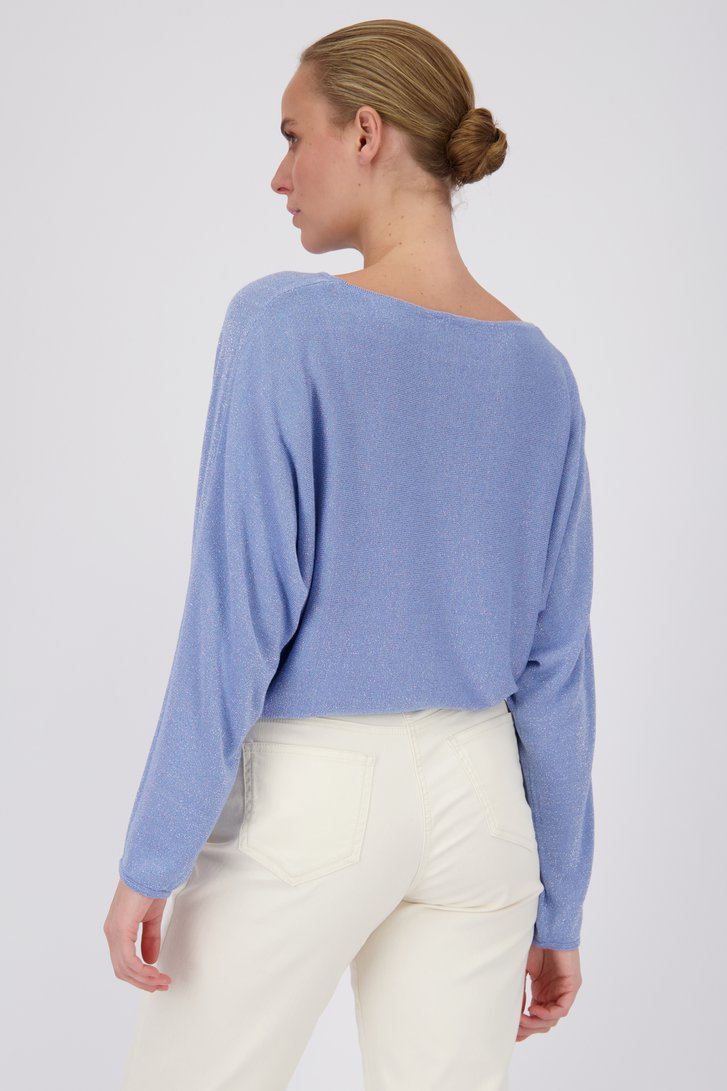 Pull bleu clair avec strass et encolure ronde de D'Auvry pour Femmes