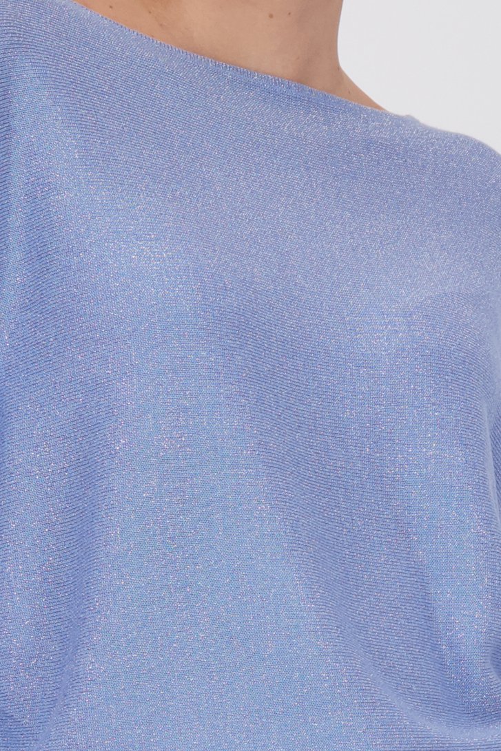 Pull bleu clair avec strass et encolure ronde de D'Auvry pour Femmes