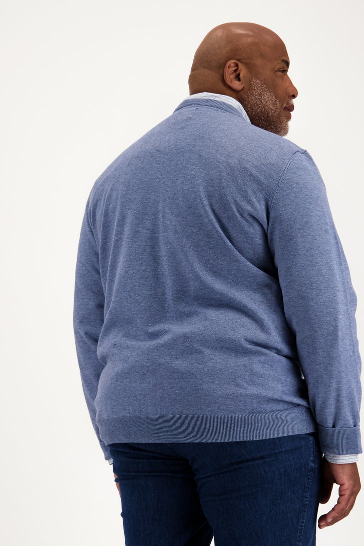 Pull bleu en maille fine de Jefferson pour Hommes