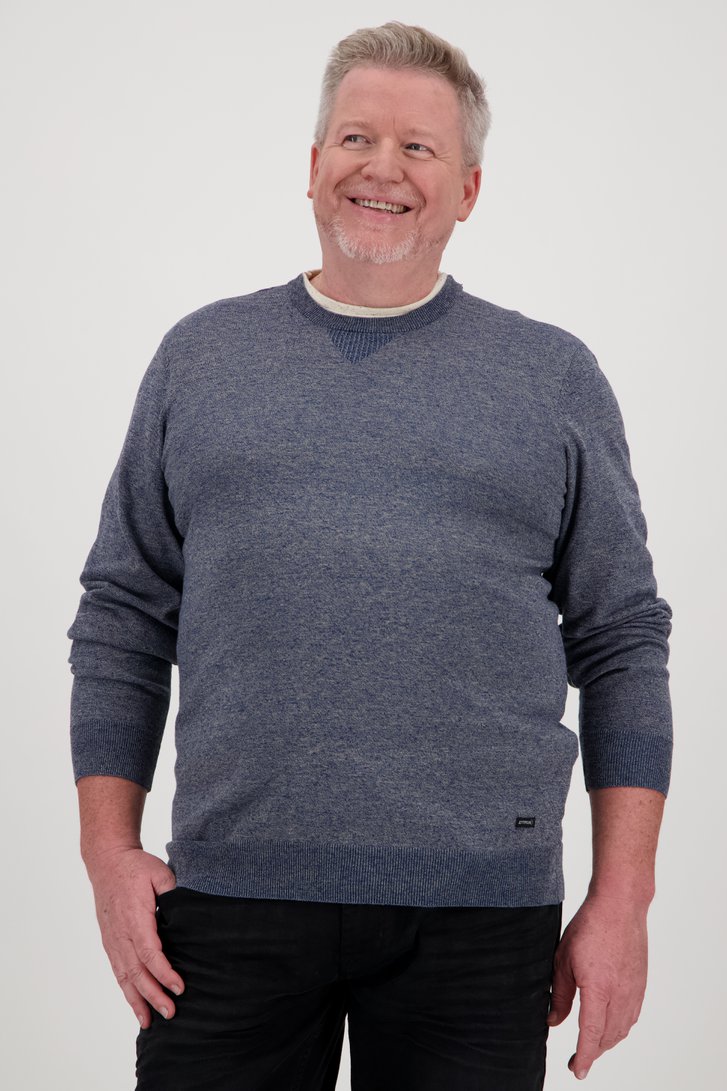 Pull bleu fin	 de Jefferson pour Hommes