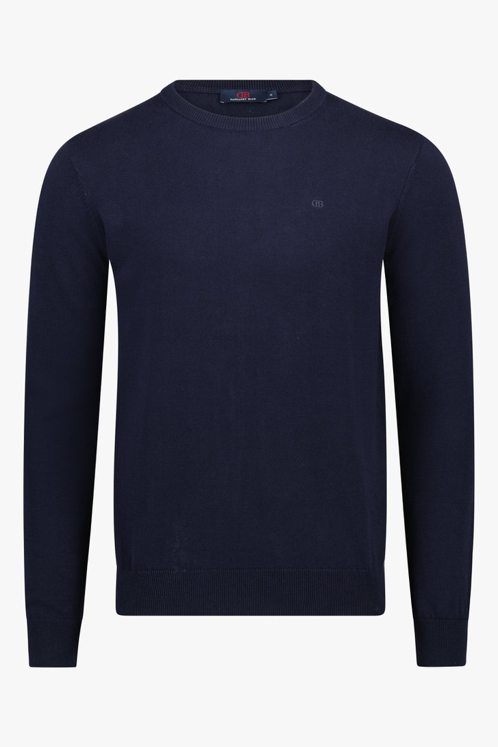 Pull bleu foncé à col rond de Dansaert Blue pour Hommes
