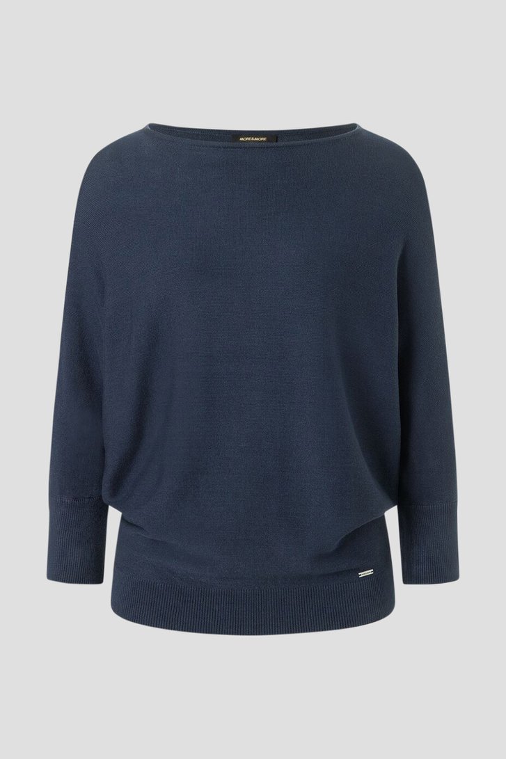 Pull bleu foncé à manches chauve-souris de More & More pour Femmes