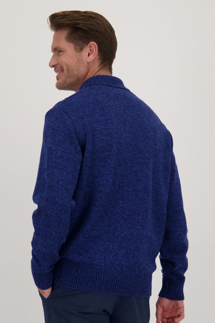 Pull bleu foncé avec de la laine	 de Dansaert Blue pour Hommes