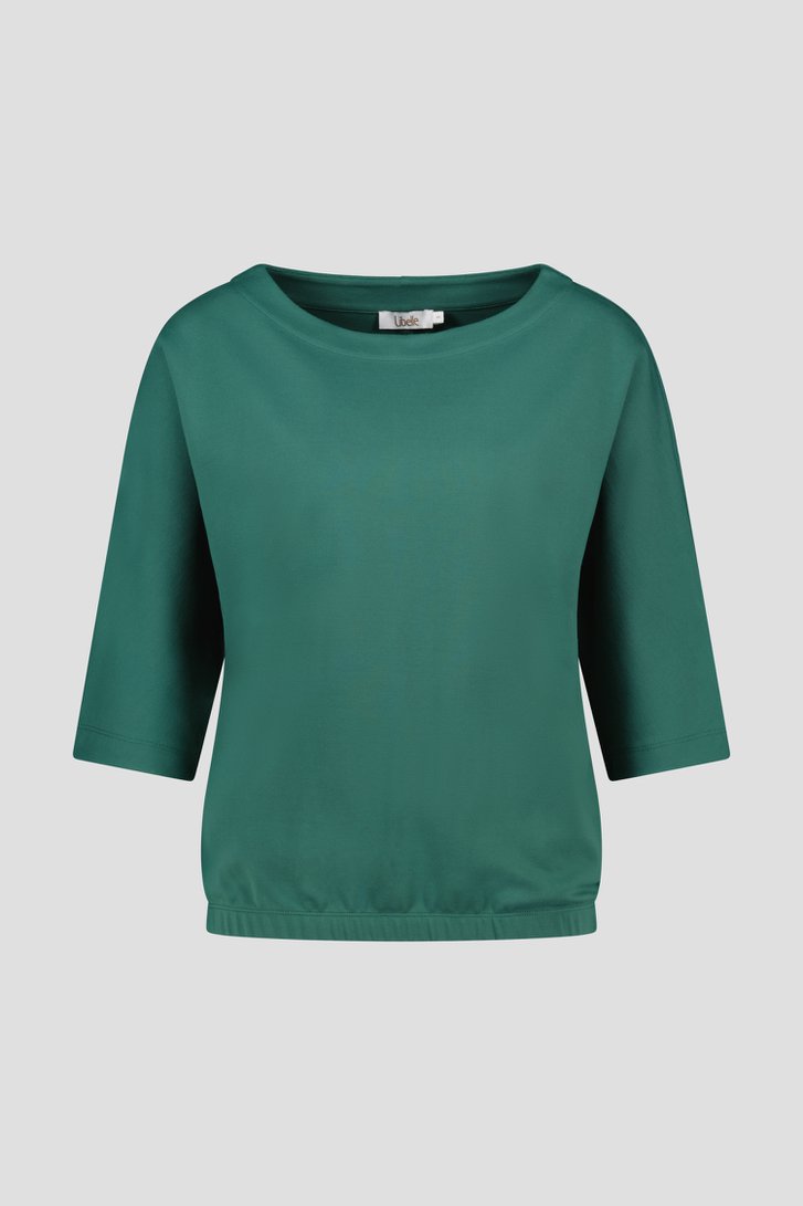 Pull bleu-vert - manches 3/4 de Libelle pour Femmes