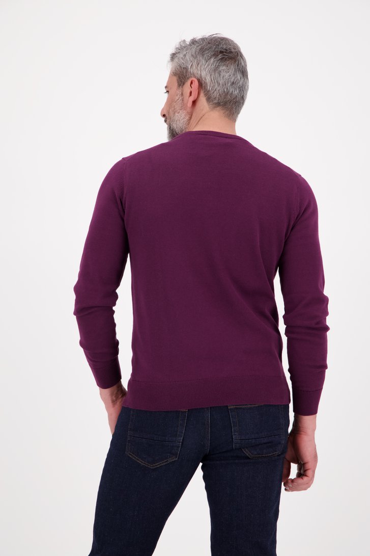 Pull bordeaux à col rond de Dansaert Blue pour Hommes