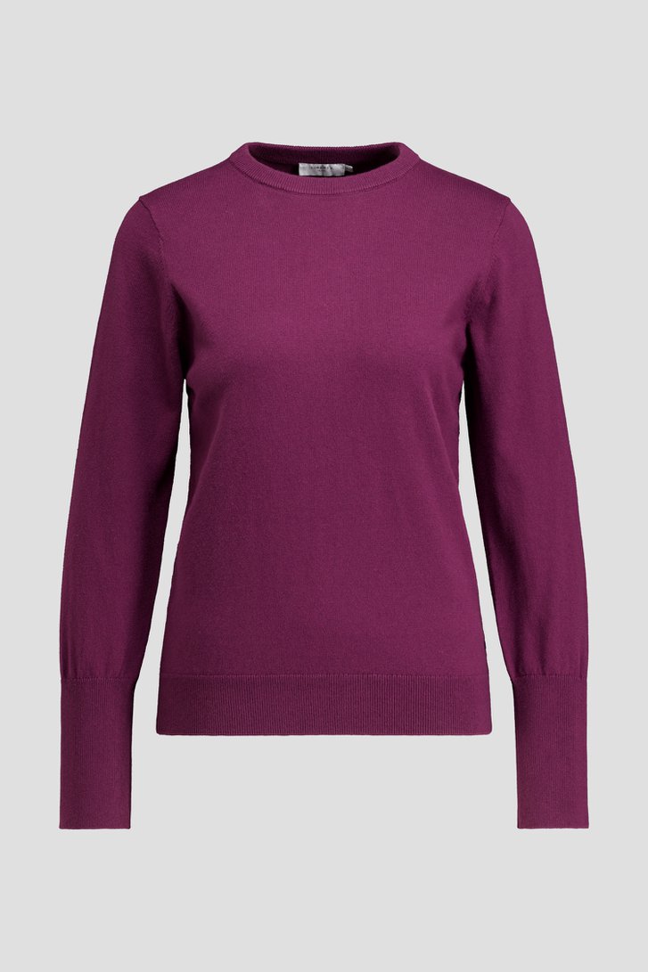 Photo produit 1 de Pull bordeaux à col rond de Liberty Island pour Femmes