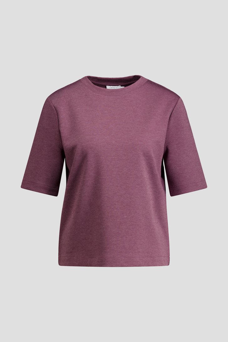 Photo produit 1 de Pull bordeaux à manches courtes de Liberty Island pour Femmes