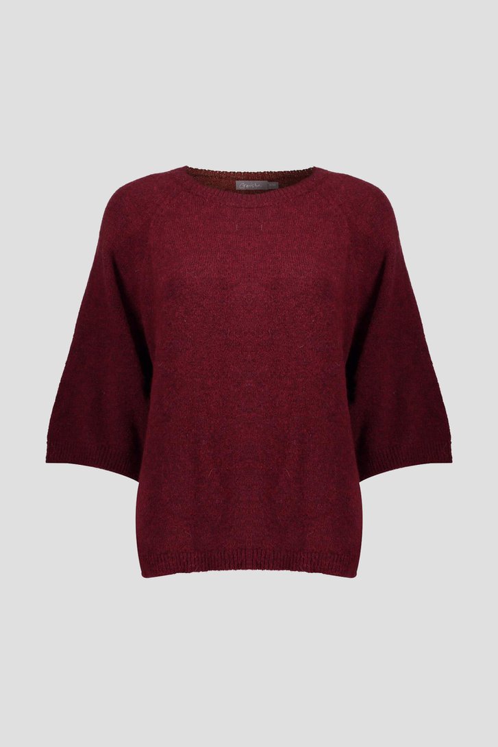 Photo produit 1 de Pull bordeaux à manches trois-quarts de Geisha pour Femmes