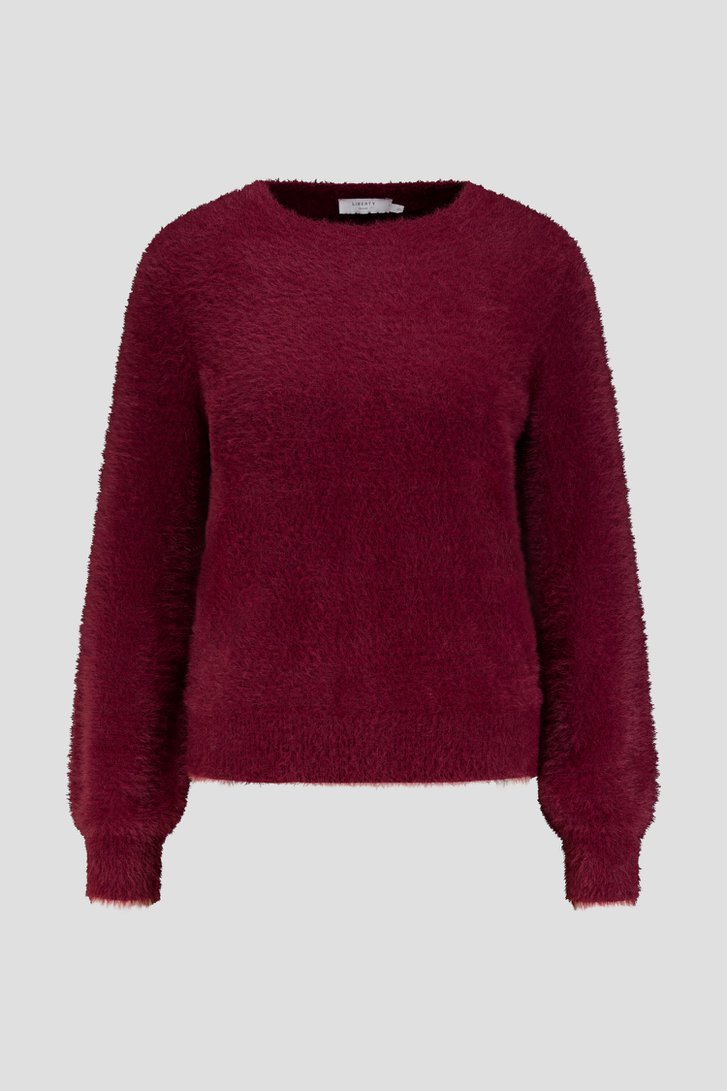 Photo produit 1 de Pull bordeaux en tissu imitation fourrure de Liberty Island pour Femmes
