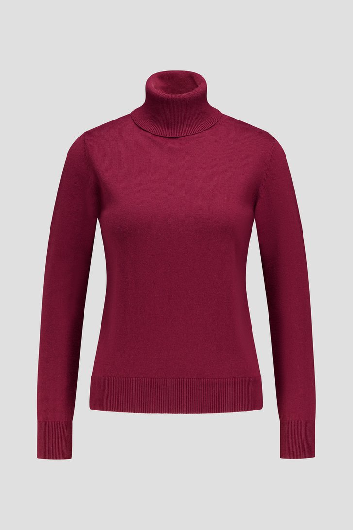 Photo produit 1 de Pull bordeaux fin à col roulé de Liberty Island pour Femmes